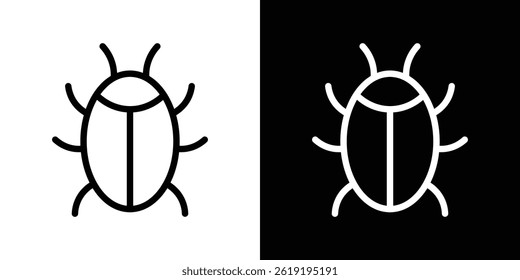 Icono de bug. Ilustración vectorial, pictograma aislado. editable