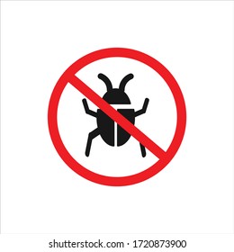 bug icon vector. insect icon with outline style. illustration symbol sign. graphic element on white background.  