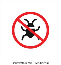 bug icon vector. insect icon with outline style. illustration symbol sign. graphic element on white background.  