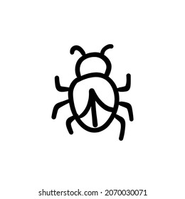 bug icon in vector. Logotype - Doodle