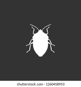 bug icon vector. bug sign on black background. bug icon for web and app