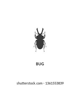 bug icon vector. bug sign on white background. bug icon for web and app
