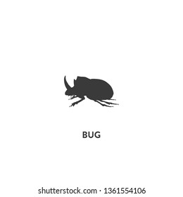 bug icon vector. bug sign on white background. bug icon for web and app