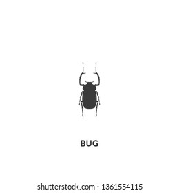 bug icon vector. bug sign on white background. bug icon for web and app
