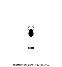 bug icon vector. bug sign on white background. bug icon for web and app