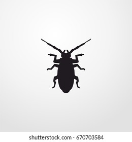 bug icon. vector sign symbol on white background