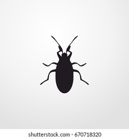 bug icon. vector sign symbol on white background