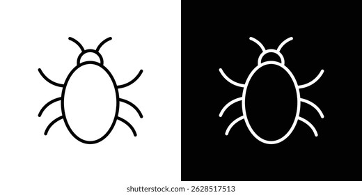 Bug icon vector for web, computer and mobile apps
