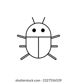 Bug Icon. Virus, Malware Symbol.