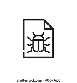 Bug icon, virus icon, vector illustration.