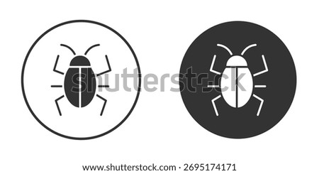Bug icons collection. Filled flat icons