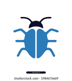 Bug icons. Cyber Security Icons. Internet Security Sign and Symbols. Vector illustration, Illustration eps 10