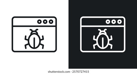 Bug icons set vectors on white background.
