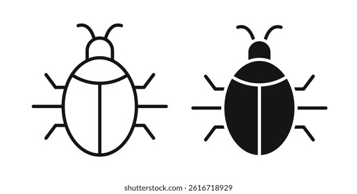 Bug icons set for website design