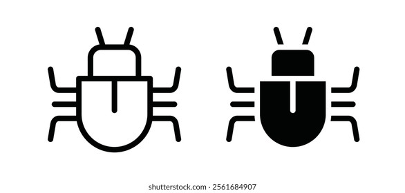 Bug icons for web ui designs