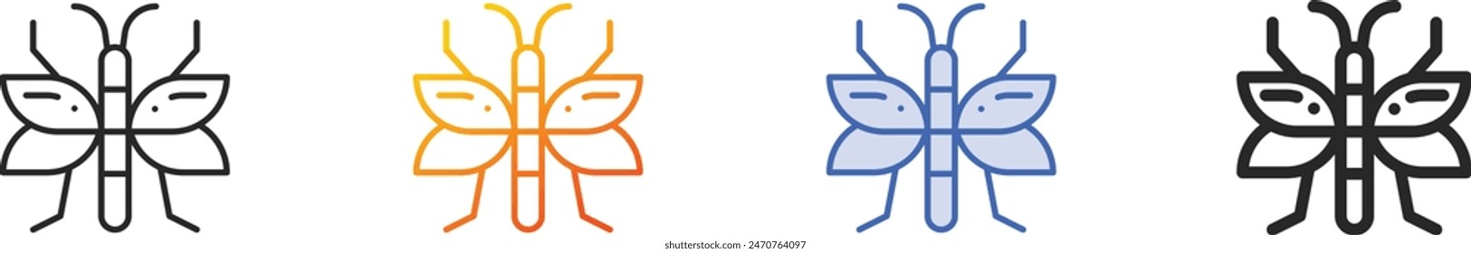 bug icon.Thin Linear, Gradient, Blue Stroke and bold Style Design Isolated On White Background