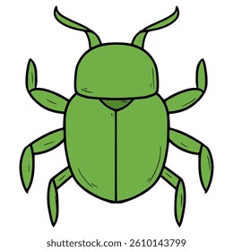 bug illustration hand drawn isolated vector