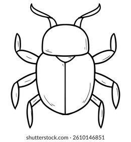 bug illustration hand drawn outline vector