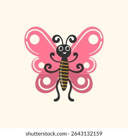 Bug illustration set with colorful insect design cute cartoon ant dragonfly worm mosquito funny gnat bee fly vector background spider icon beetle grasshopper ladybird nature white isolated

