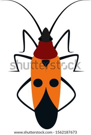Bug, illustration, vector on white background.