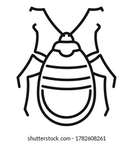 Bug insect icon. Outline bug insect vector icon for web design isolated on white background