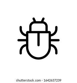 bug or insect icon -vector. white background. premium quality-symbol. bug or insect sign. web design and mobile design.