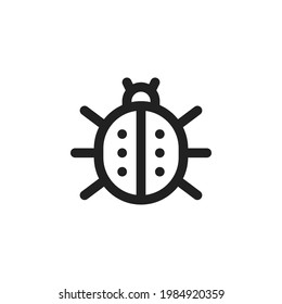 bug insect infection parasite icon. Isolated and flat illustration. Vector graphic. ladybug icon. isolated ladybug icon vector illustration from animals collection.