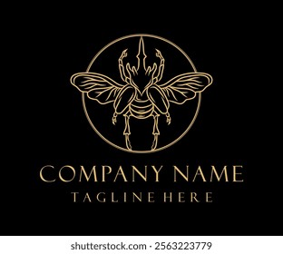 Bug insect luxury monoline animal logo clip art vector company business symbol icon corporation editable