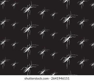 Bug Insect Seamless Patern Black Animal Bug 20, background or textures fabric.