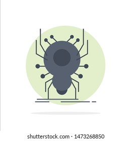 Bug, insect, spider, virus, App Flat Color Icon Vector