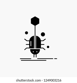 Bug, insect, spider, virus, web Glyph Icon. Vector isolated illustration