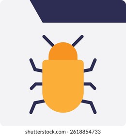 Bug Insect Virus Icon Vector Flat Illulstration