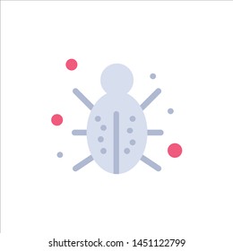 Bug, Internet, Network, Protection, Security  Flat Color Icon. Vector icon banner Template