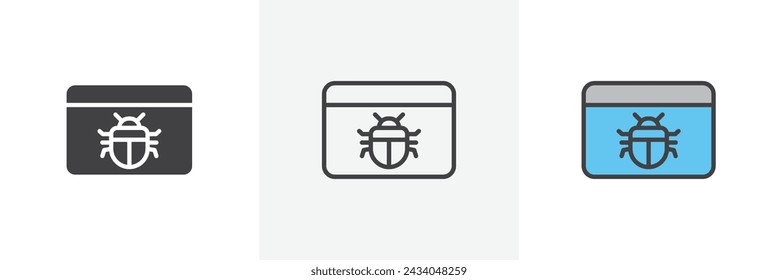 Bug Isolated Line Icon Style Design. Simple Vector Illustration