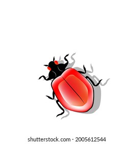 bug isolated on white background. illustration vector
