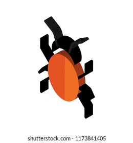 Bug isometric left top view 3D icon