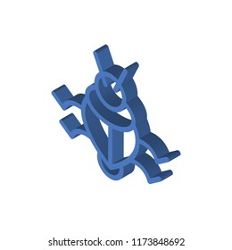 Bug isometric left top view 3D icon