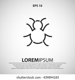 bug line icon