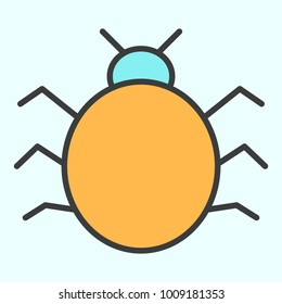 Bug Line Icon.  96x96 for Web Graphics and Apps.  Simple Minimal Pictogram. Vector