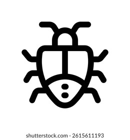 bug line icon. Clean and minimalist vector icon for websites, mobile apps, presentations, and logos. Fully scalable and customizable for any project.