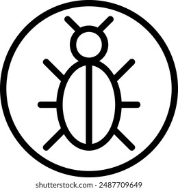 Vector de ilustración de icono de línea de error