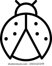 bug line icon illustration vector