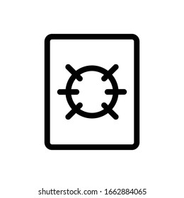 Icono de línea de error en fondo blanco