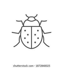 Bug line outline icon or insect concept