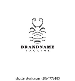 bug logo cartoon icon design template black modern isolated illustration