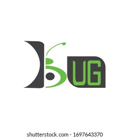 bug logo template vector icon illustrations