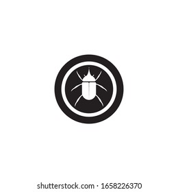 Bug logo vector icon design