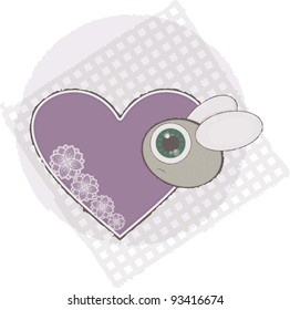 Bug with love heart