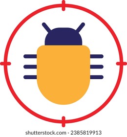 Bug Malware Virus Icon Vector Flat Illustration