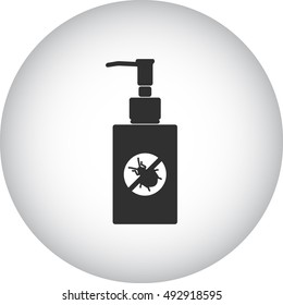 Bug Mosquito stop spray sign silhouette symbol icon on background